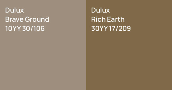 Dulux Brave Ground vs. Dulux Rich Earth comparison