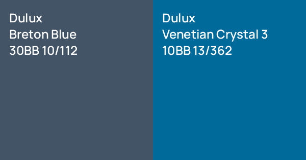 Dulux Breton Blue vs. Dulux Venetian Crystal 3 comparison
