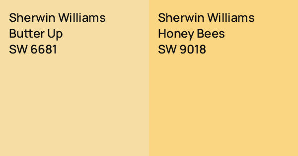 Sherwin Williams Butter Up vs. Sherwin Williams Honey Bees comparison