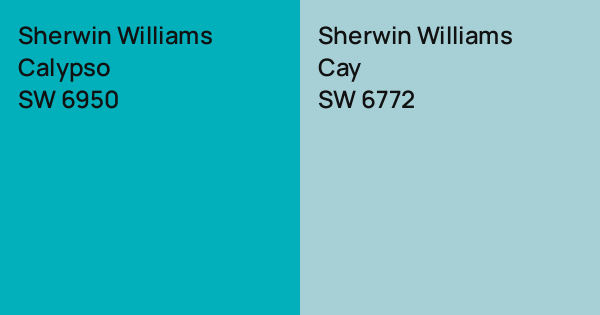 Sherwin Williams Calypso vs. Sherwin Williams Cay comparison