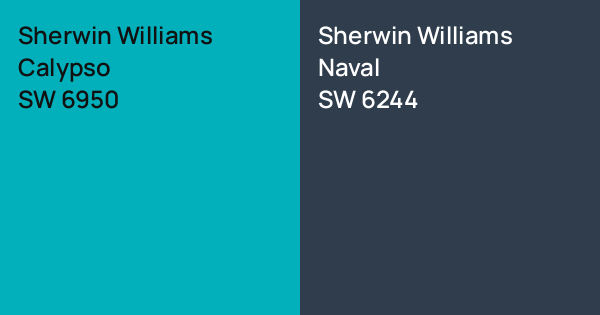 Sherwin Williams Calypso vs. Sherwin Williams Naval comparison