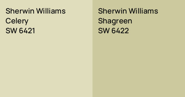 Sherwin Williams Celery vs. Sherwin Williams Shagreen comparison