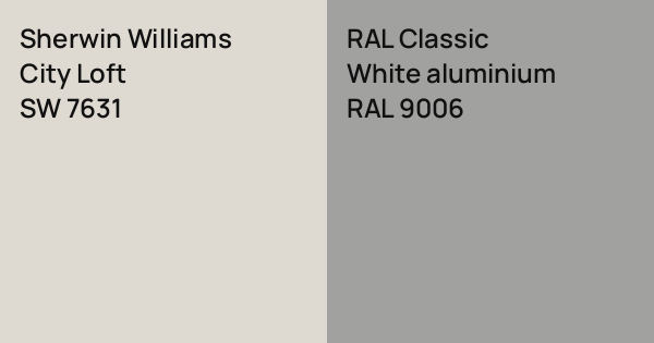 Sherwin Williams City Loft vs. RAL Classic White aluminium comparison