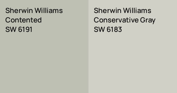 Sherwin Williams Contented vs. Sherwin Williams Conservative Gray ...