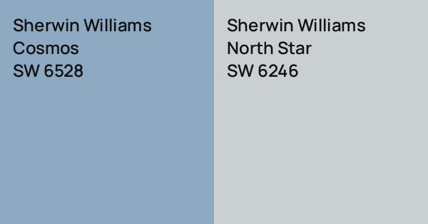 Sherwin Williams Cosmos vs. Sherwin Williams North Star comparison