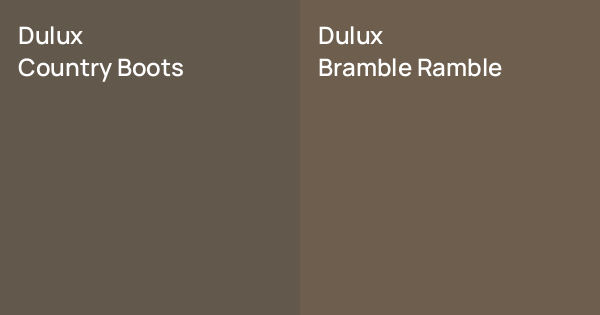 Dulux Country Boots vs. Dulux Bramble Ramble comparison