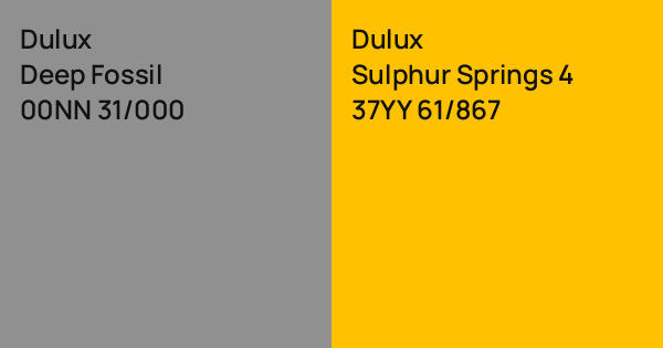 Sulphur Spring Color Dulux Deep Fossil vs. Dulux Sulphur Springs 4 comparison