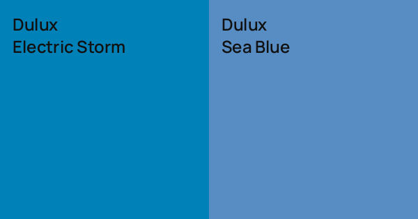 Dulux Electric Storm vs. Dulux Sea Blue comparison