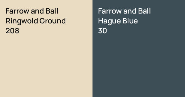 Farrow and Ball Ringwold Ground vs. Farrow and Ball Hague Blue comparison