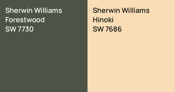 Sherwin Williams Forestwood vs. Sherwin Williams Hinoki comparison