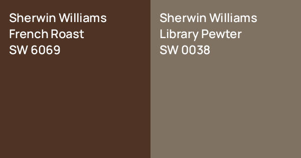 Sherwin Williams French Roast vs. Sherwin Williams Library Pewter ...