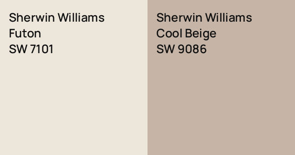 Sherwin Williams Futon vs. Sherwin Williams Cool Beige comparison