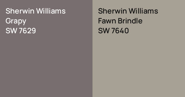 Sherwin Williams Grapy vs. Sherwin Williams Fawn Brindle comparison