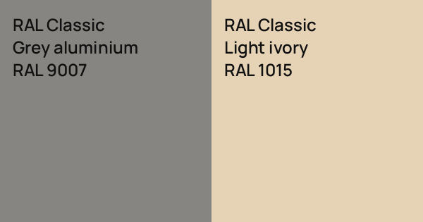 RAL Classic Grey aluminium vs. RAL Classic Light ivory comparison