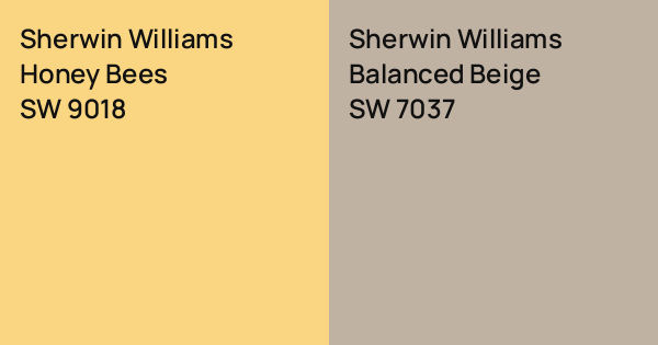 Sherwin Williams Honey Bees vs. Sherwin Williams Balanced Beige comparison