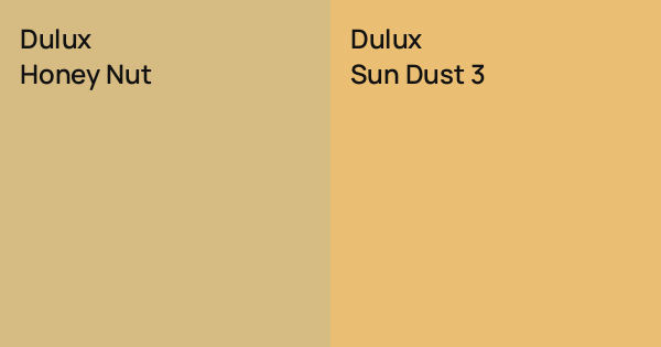 Dulux Honey Nut vs. Dulux Sun Dust 3 comparison