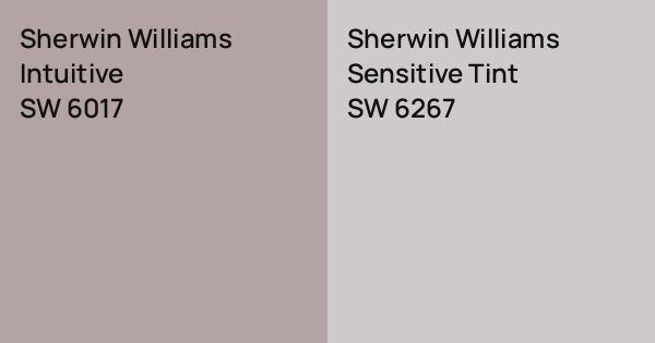 Sherwin Williams Intuitive vs. Sherwin Williams Sensitive Tint comparison