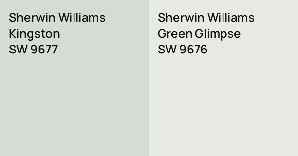 Sherwin Williams Kingston vs. Sherwin Williams Green Glimpse comparison