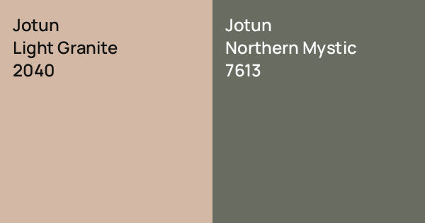 Jotun Light Granite vs. Jotun Northern Mystic comparison
