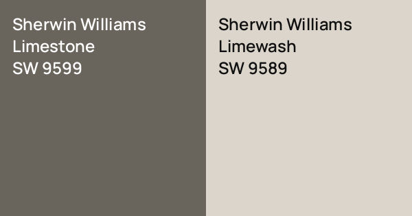 Sherwin Williams Limestone vs. Sherwin Williams Limewash comparison