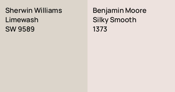 Sherwin Williams Limewash vs. Benjamin Moore Silky Smooth comparison