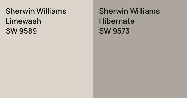 Sherwin Williams Limewash vs. Sherwin Williams Hibernate comparison