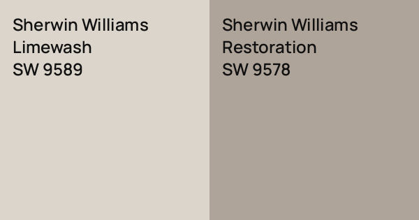 Sherwin Williams Limewash vs. Sherwin Williams Restoration comparison