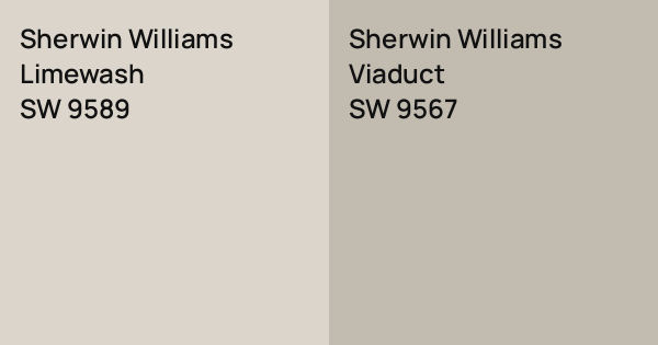 Sherwin Williams Limewash vs. Sherwin Williams Viaduct comparison