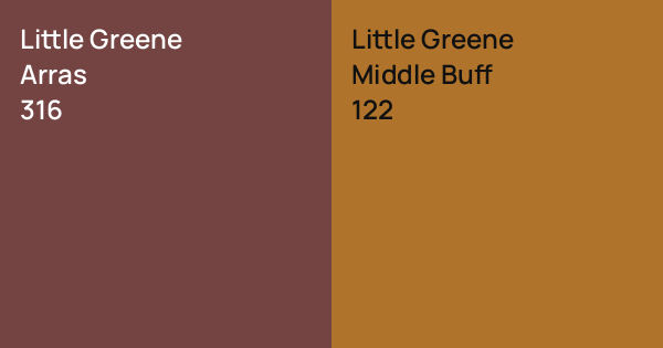 Little Greene Arras vs. Little Greene Middle Buff comparison