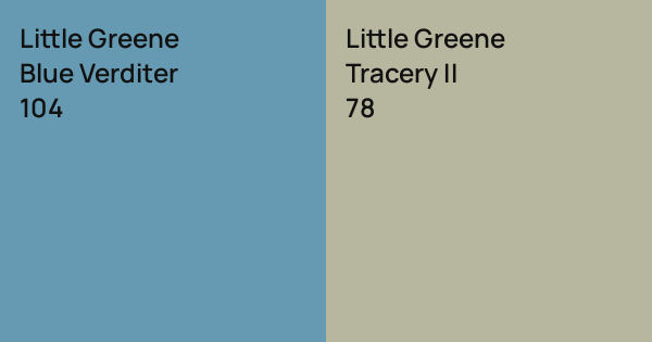 Little Greene Blue Verditer vs. Little Greene Tracery II comparison