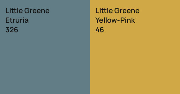 Little Greene Etruria vs. Little Greene Yellow-Pink comparison