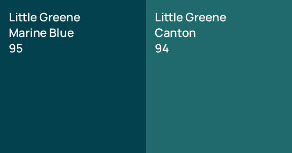 Little Greene Marine Blue vs. Little Greene Canton comparison