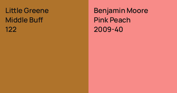 Little Greene Middle Buff vs. Benjamin Moore Pink Peach comparison