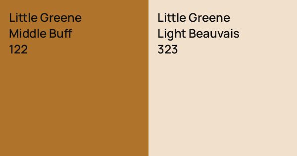 Little Greene Middle Buff vs. Little Greene Light Beauvais comparison