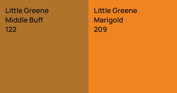 Little Greene Middle Buff vs. Little Greene Marigold comparison