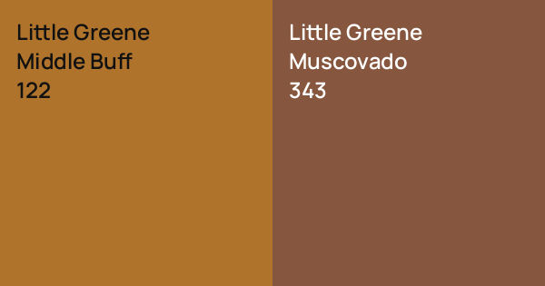 Little Greene Middle Buff vs. Little Greene Muscovado comparison