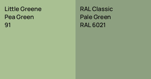 Little Greene Pea Green Vs RAL Classic Pale Green Comparison little-greene-pea-green-vs-ral-classic-pale-green-comparison