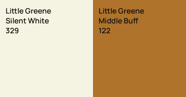 Little Greene Silent White vs. Little Greene Middle Buff comparison