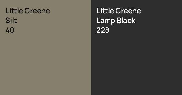 Little Greene Silt vs. Little Greene Lamp Black comparison