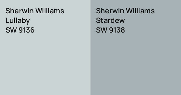 Sherwin Williams Lullaby vs. Sherwin Williams Stardew comparison