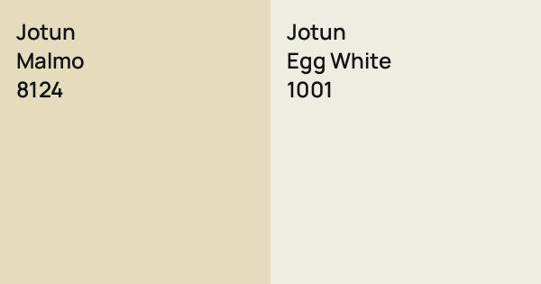 Jotun Malmo vs. Jotun Egg White comparison