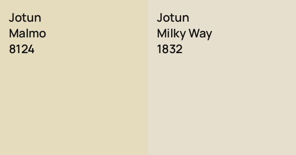 Jotun Malmo vs. Jotun Milky Way comparison