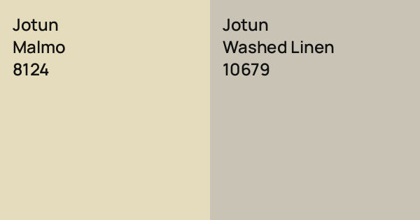 Jotun Malmo vs. Jotun Washed Linen comparison