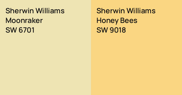 Sherwin Williams Moonraker vs. Sherwin Williams Honey Bees comparison