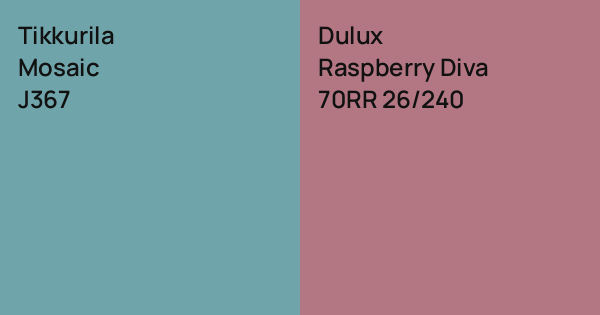Tikkurila Mosaic vs. Dulux Raspberry Diva comparison