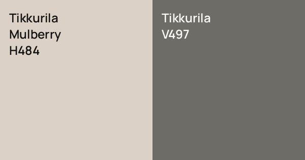 Tikkurila Mulberry vs. Tikkurila V497 comparison