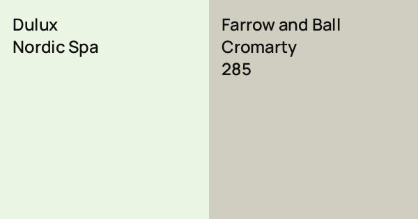 Photo inspiration: Dulux Nordic Spa Vs Farrow And Ball Cromarty Comparison Photo Inspiration