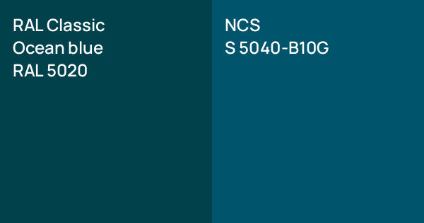 RAL Classic Ocean Blue Vs NCS S 5040 B10G Comparison ral-classic-ocean-blue-vs-ncs-s-5040-b10g-comparison