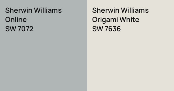Sw Olike Sherwin Williams Online vs. Sherwin Williams Origami White comparison