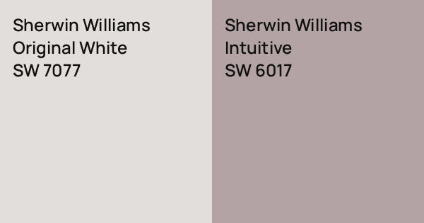 Sherwin Williams Original White vs. Sherwin Williams Intuitive comparison
